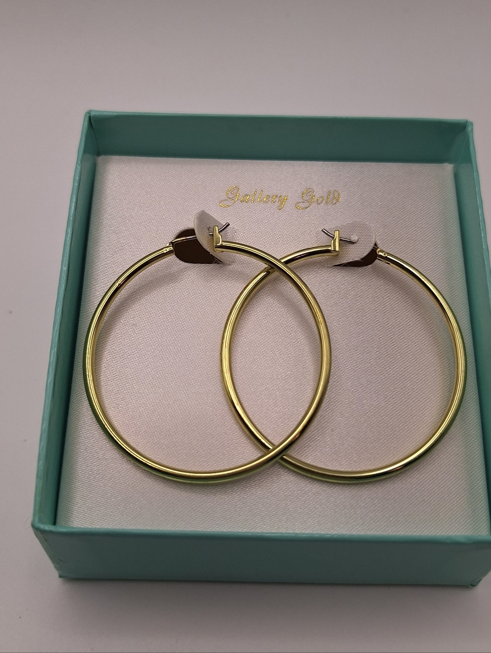Classic Gold Hoop Earrings Medium Size Gallery Gold Sears NWT